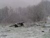 14 old wagon in snow